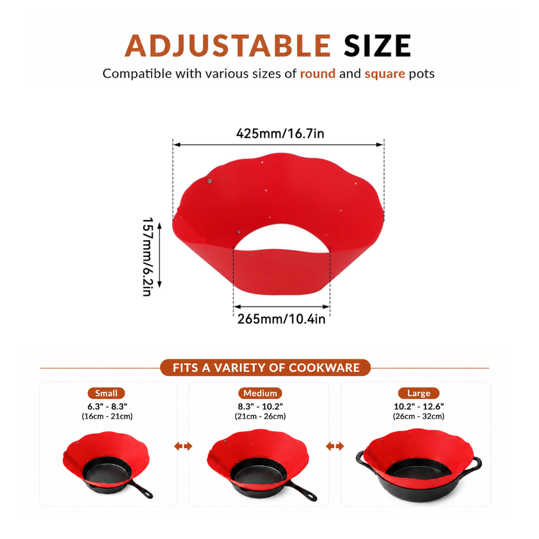 Stovely™ Adjustable Silicone Splatter Guard